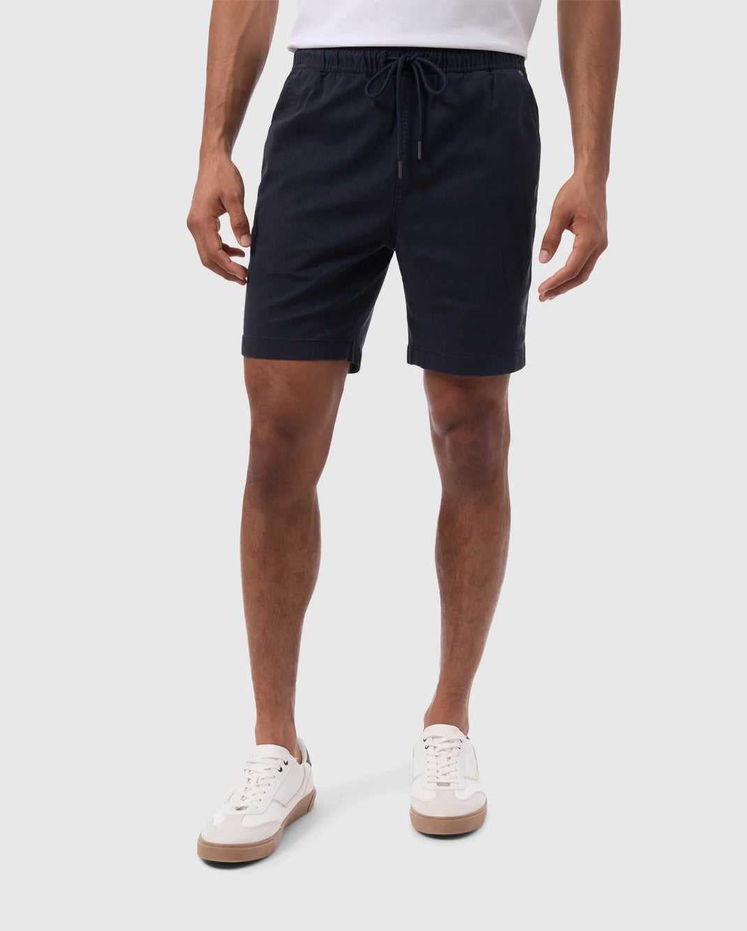 Short Psycho Bunny Willis Stretch Tencel Short Bleu Marine Homme | BCB-92352732